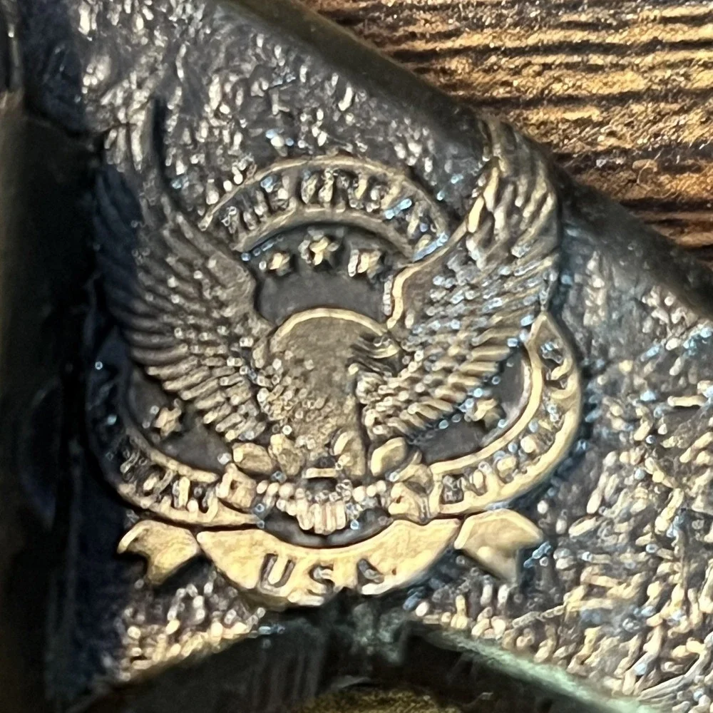 Great American Buckle Co Vintage 1980s Carpentry Wood Tool Belt Buckle H851